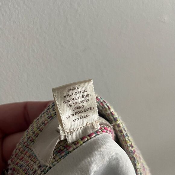 LOFT Size 12 Multicolor Tweed Pencil Skirt Pastel Workwear Office Classic - Picture 3 of 8